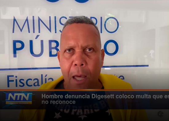 Hombre denuncia Digesett coloco multa que este no reconoce