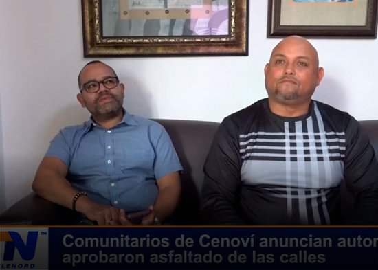Comunitarios de Cenoví anuncian autoridades aprobaron asfaltado de las calles