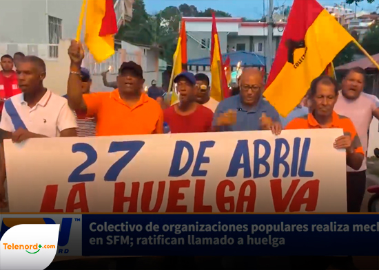 Colectivo de organizaciones populares realiza mechonada en SFM; ratifican llamado a huelga