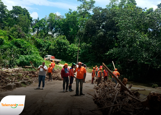 Jornada preventiva de limpieza en puente de Buena Vista sobre el río Cuaba en Pimentel