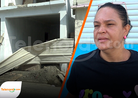 Denuncian obra en construcción obstruye paso en la calle Emilio Prud’Homme