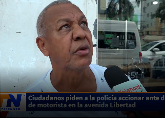 Ciudadanos piden a la policía accionar ante desorden de motorista en la avenida Libertad
