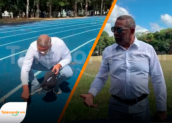 Senador Franklin Romero denuncia grave deterioro en la pista de atletismo de SFM y exige auditar nómina de Deportes