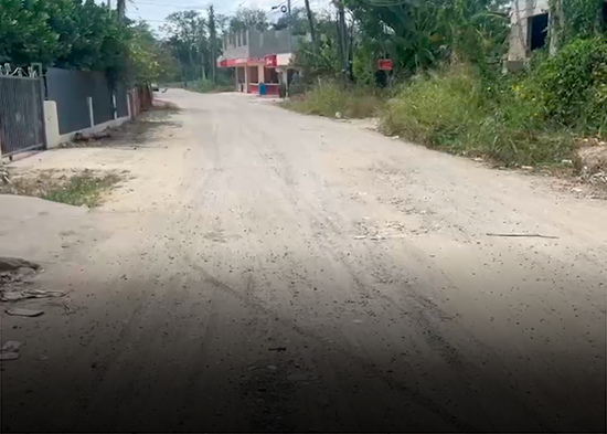 Demandan arreglo de calles en comunidad El Cruce de Tenares