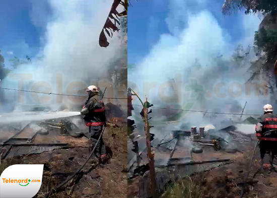 Incendio destruye una vivienda en el sector Villa Hortensia, SFM
